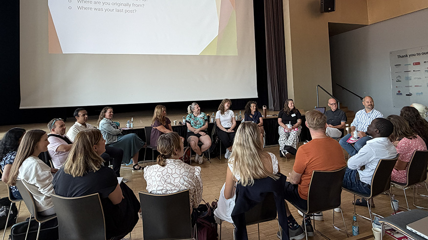 Group of new teachers in a circle