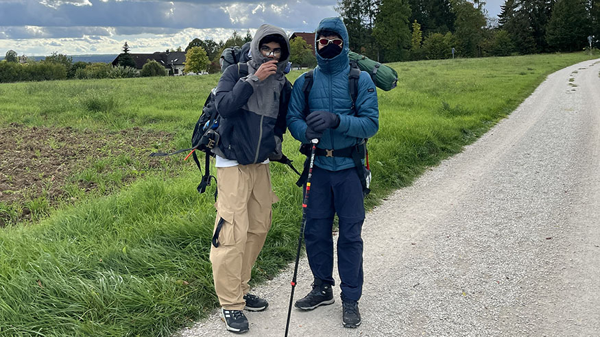 Two Students on their Duke of Edinburgh Hike