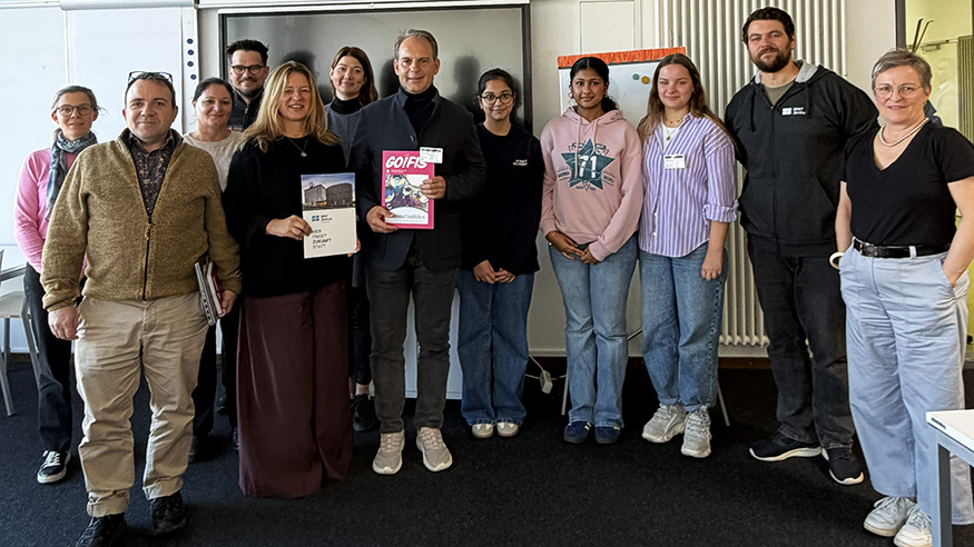 Representatives from the TUMO Centre Hirschaid and the FIS after their workshop.